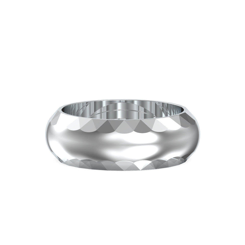 SKU: 0041 (14K) Faceted Band Ring In Rose Gold.