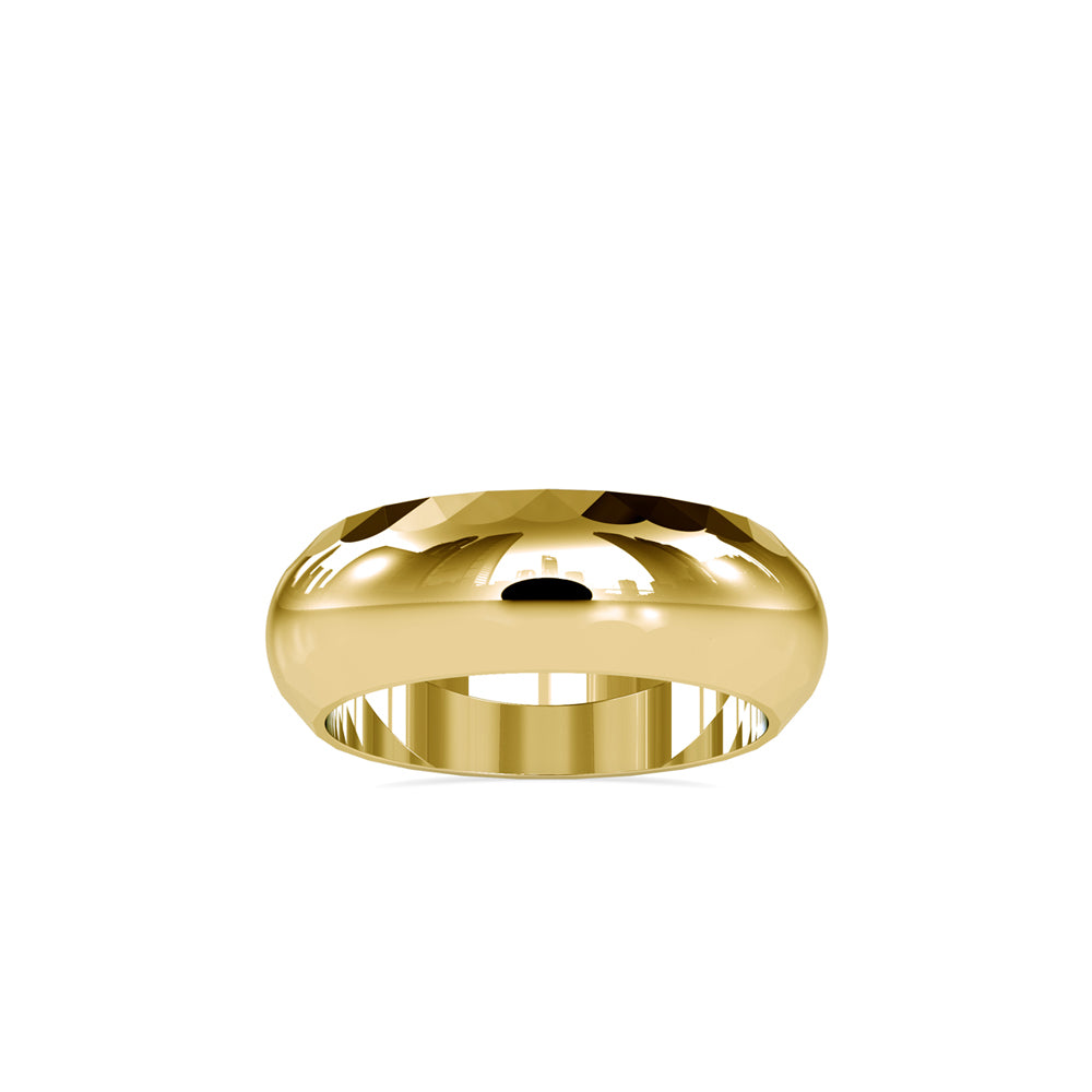 SKU: 0041 (18K) Faceted Band Ring In Rose Gold.