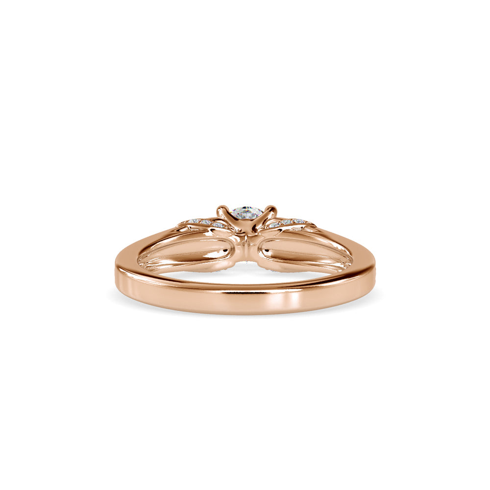 SKU: 0043 (18K) Vintage-Inspired Engagment Ring in Rose Gold.