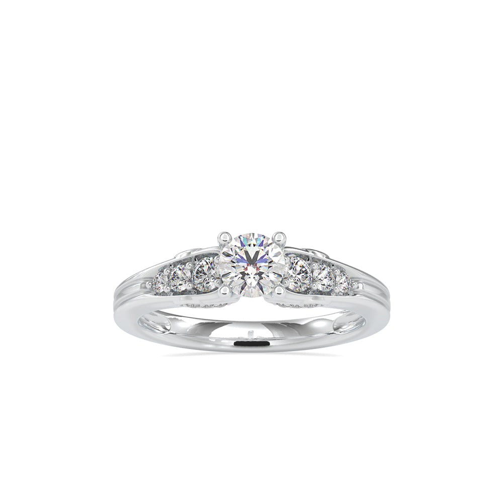SKU: 0043 (18K) Vintage-Inspired Engagment Ring in Rose Gold.