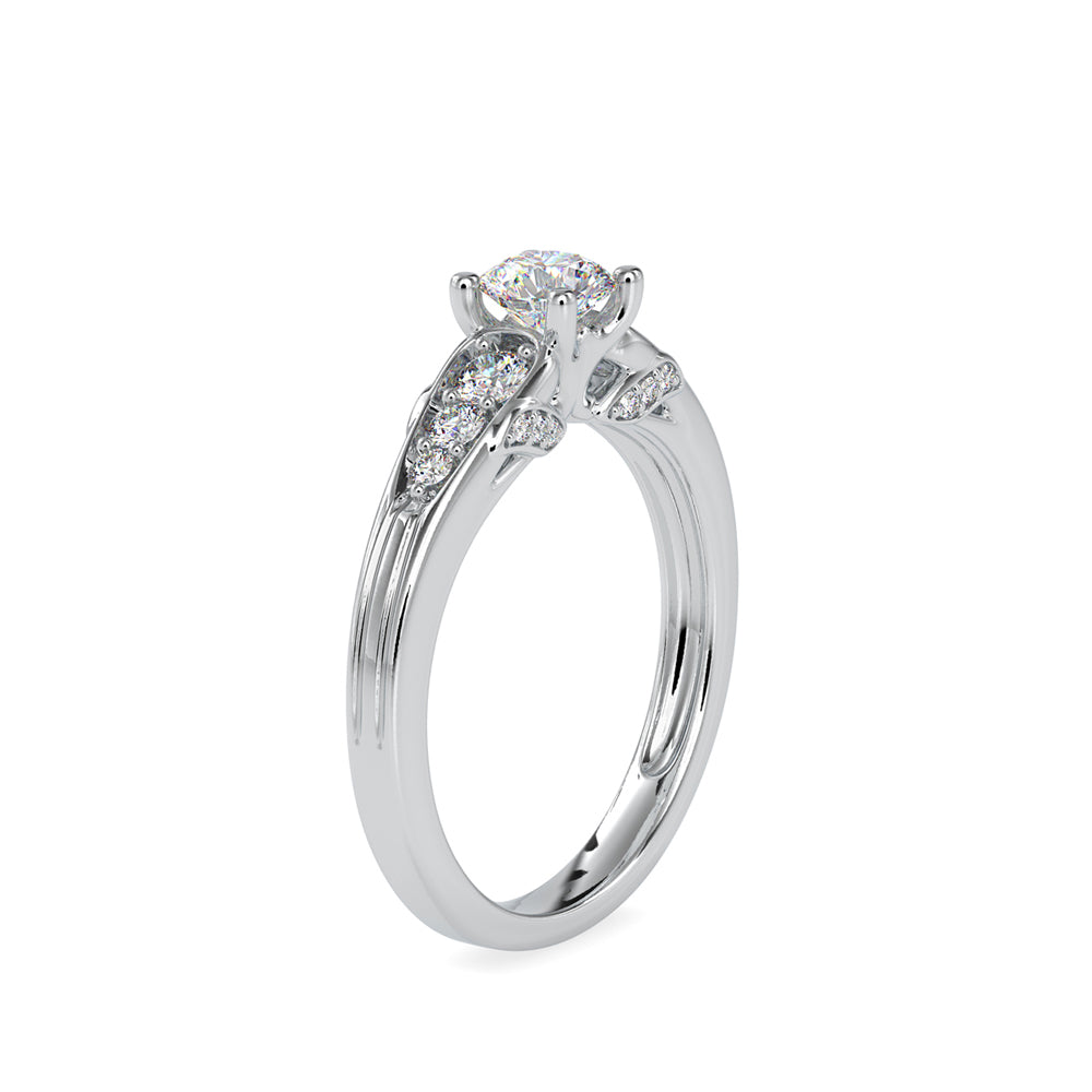 SKU: 0043 (18K) Vintage-Inspired Engagment Ring in Rose Gold.