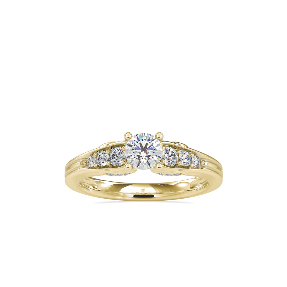 SKU: 0043 (14K) Vintage-Inspired Engagment Ring in Rose Gold.