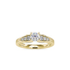 SKU: 0043 (22K) Vintage-Inspired Engagment Ring in Rose Gold.