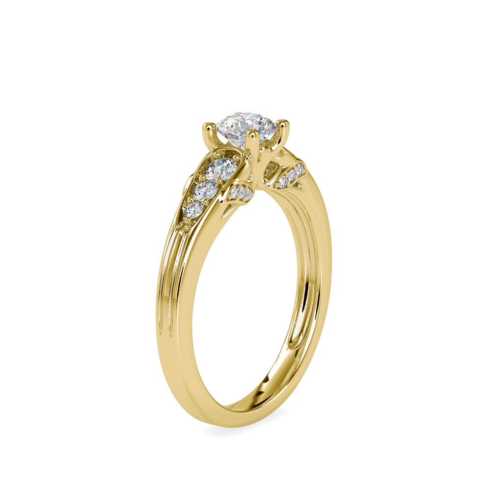 SKU: 0043 (22K) Vintage-Inspired Engagment Ring in Rose Gold.