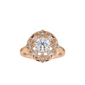 SKU: 0044 (22K) Filigree Halo Ring in Rose Gold.