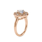 SKU: 0044 (22K) Filigree Halo Ring in Rose Gold.