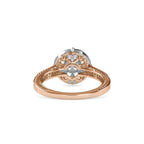 SKU: 0045 (14K) Two Tone Filigree Halo with Accented Band .