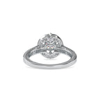 SKU: 0045 (18K) Two Tone Filigree Halo with Accented Band .