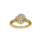 SKU: 0045 (22K) Two Tone Filigree Halo with Accented Band .