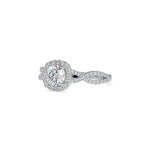 SKU: 0046 (14K) Intricate Twist Halo Ring in Rose Gold.