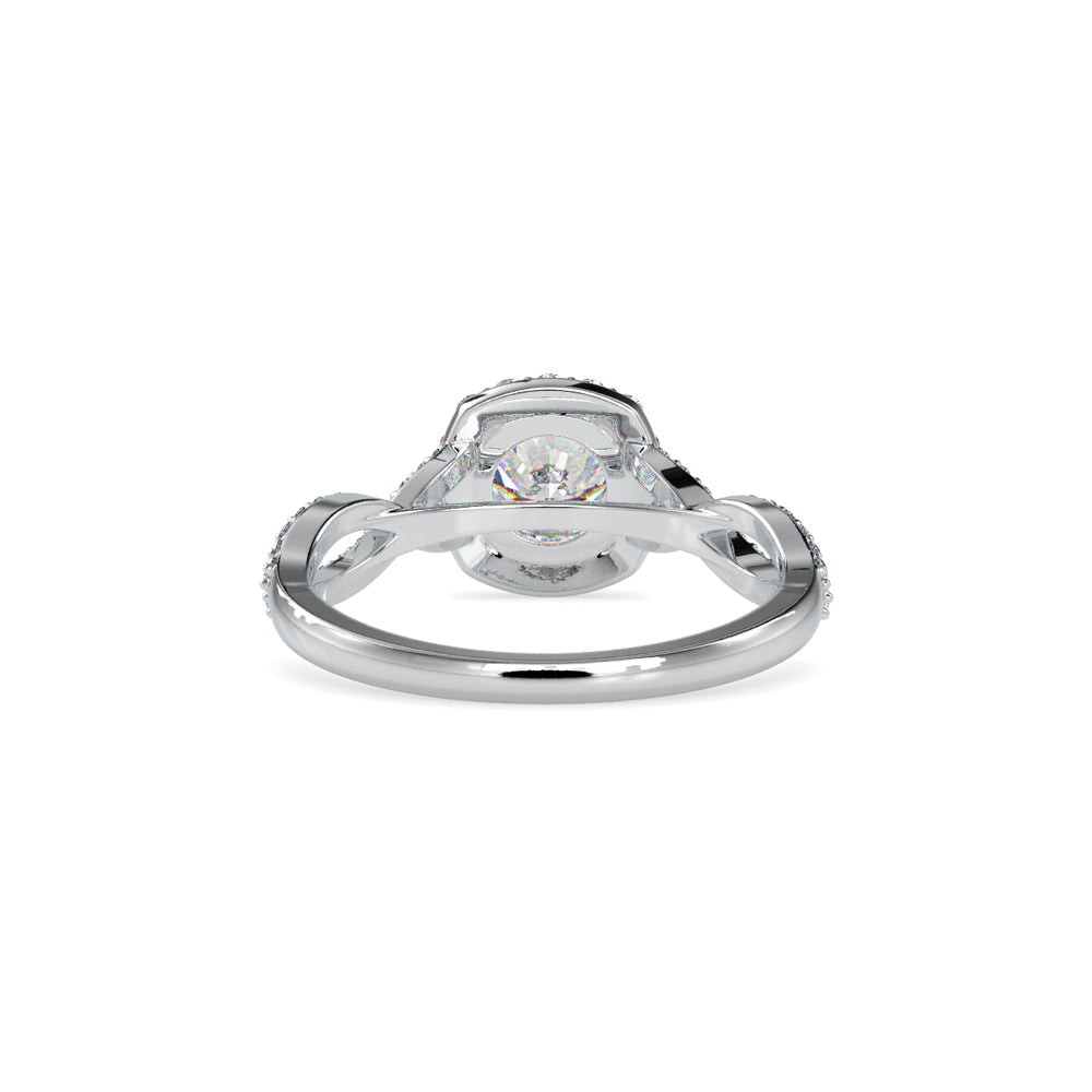 SKU: 0046 (22K) Intricate Twist Halo Ring in Rose Gold.