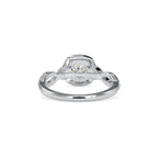 SKU: 0046 (10K) Intricate Twist Halo Ring in Rose Gold.