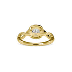 SKU: 0046 (10K) Intricate Twist Halo Ring in Rose Gold.