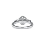 SKU: 0048 (18K) Round Diamond Floral Halo Engagment Ring in Rose Gold.