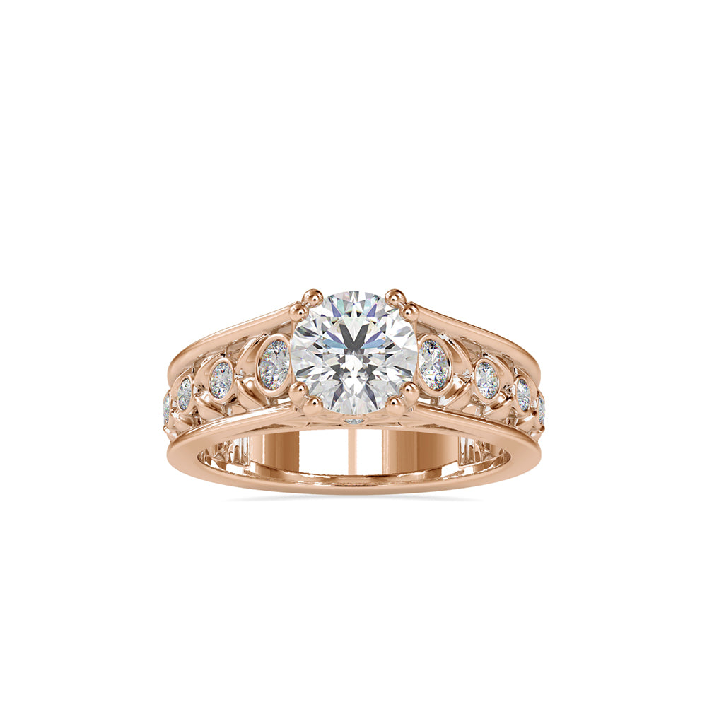 SKU: 0049 (10K) Verdant Bloom Ring in Rose Gold.