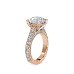 SKU: 0050 (18K) Diamond Embrace Solitair Engagment Ring in Rose Gold.