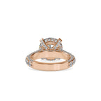 SKU: 0050 (18K) Diamond Embrace Solitair Engagment Ring in Rose Gold.