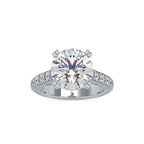 SKU: 0050 (18K) Diamond Embrace Solitair Engagment Ring in Rose Gold.