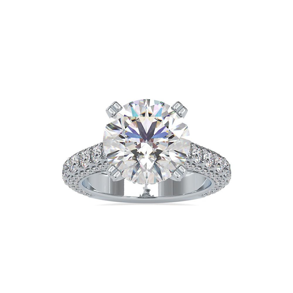 SKU: 0050 (18K) Diamond Embrace Solitair Engagment Ring in Rose Gold.