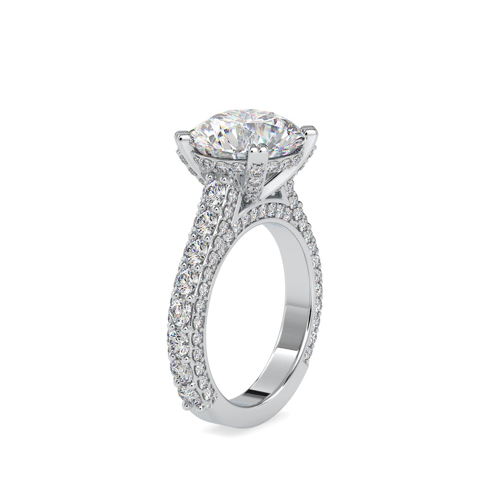 SKU: 0050 (10K) Diamond Embrace Solitair Engagment Ring in Rose Gold.
