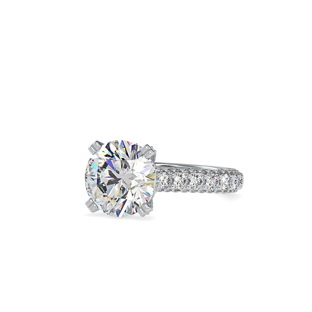 SKU: 0050 (18K) Diamond Embrace Solitair Engagment Ring in Rose Gold.