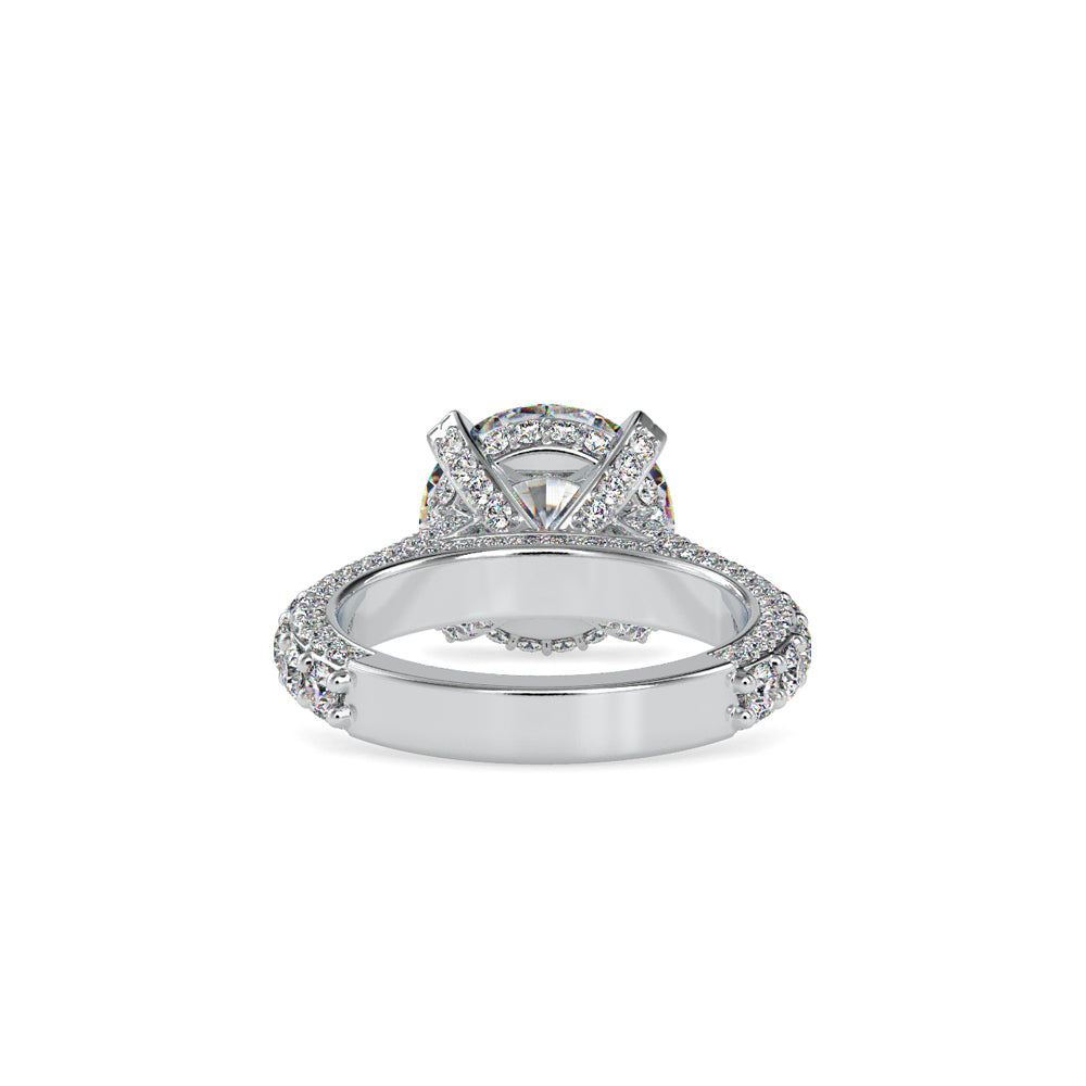 SKU: 0050 (18K) Diamond Embrace Solitair Engagment Ring in Rose Gold.