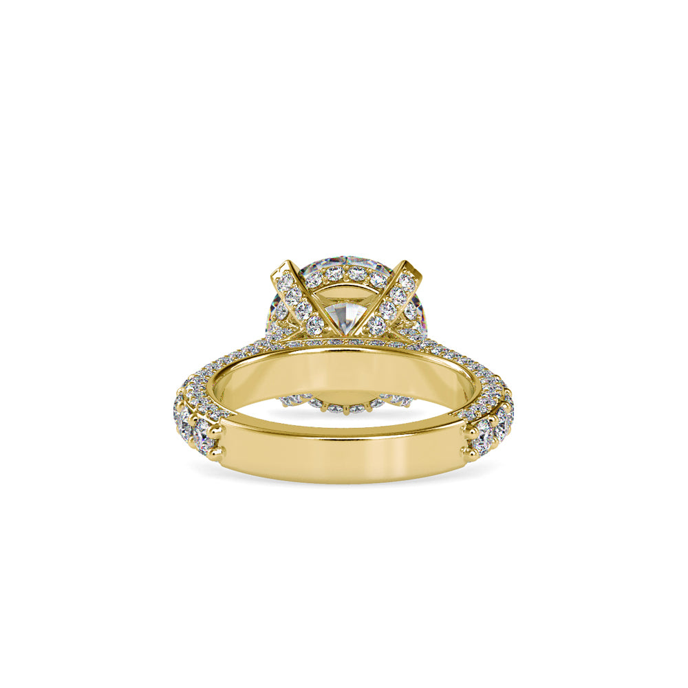 SKU: 0050 (18K) Diamond Embrace Solitair Engagment Ring in Rose Gold.