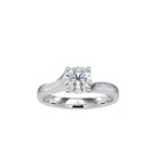 SKU: 0051 (22K) Twisted Shank Solitaire Engagment Ring in Rose Gold.