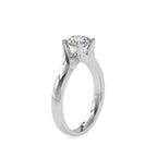SKU: 0051 (14K) Twisted Shank Solitaire Engagment Ring in Rose Gold.
