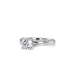 SKU: 0051 (10K) Twisted Shank Solitaire Engagment Ring in Rose Gold.