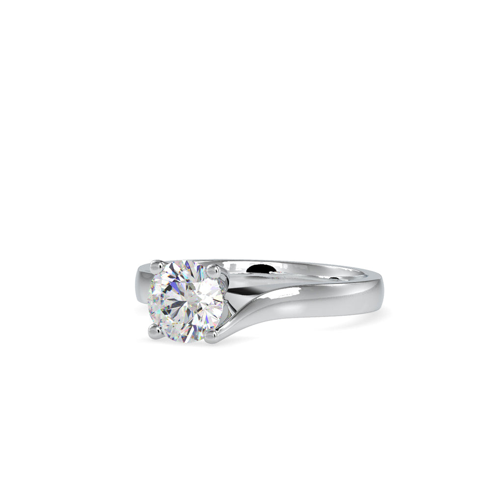 SKU: 0051 (10K) Twisted Shank Solitaire Engagment Ring in Rose Gold.