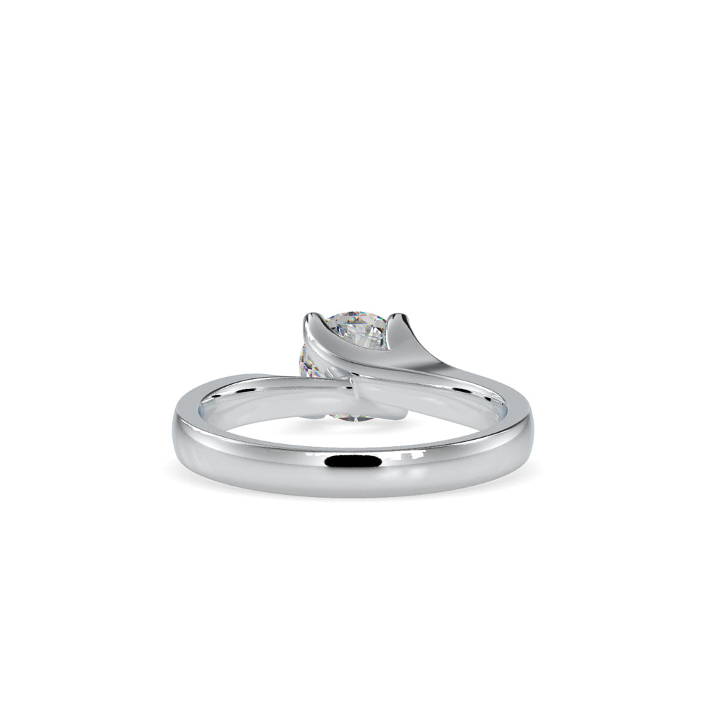 SKU: 0051 (10K) Twisted Shank Solitaire Engagment Ring in Rose Gold.