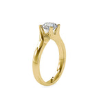 SKU: 0051 (10K) Twisted Shank Solitaire Engagment Ring in Rose Gold.