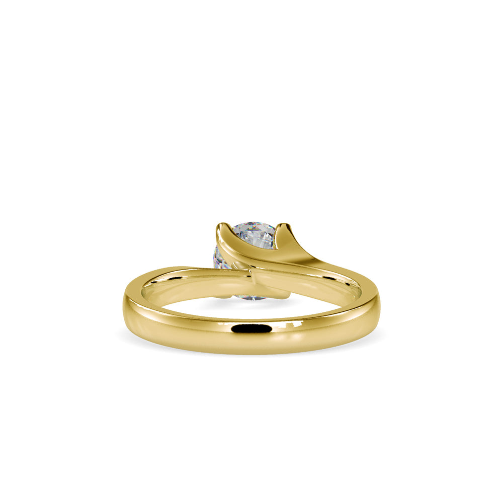 SKU: 0051 (10K) Twisted Shank Solitaire Engagment Ring in Rose Gold.