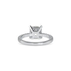 SKU: 0052 (14K) Cushion Diamond Classic Engagment Ring in Rose Gold.