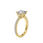 SKU: 0052 (18K) Cushion Diamond Classic Engagment Ring in Rose Gold.