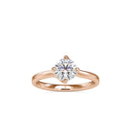 SKU: 0053 (18K) Twisted Shank Solitaire Engagment Ring in Rose Gold.