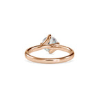 SKU: 0053 (14K) Twisted Shank Solitaire Engagment Ring in Rose Gold.