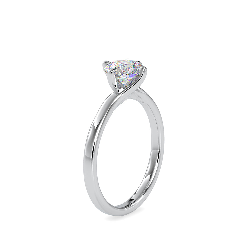 SKU: 0053 (22K) Twisted Shank Solitaire Engagment Ring in Rose Gold.