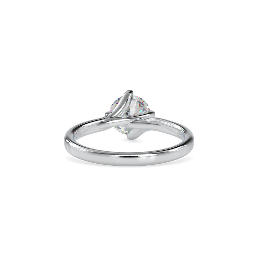 SKU: 0053 (18K) Twisted Shank Solitaire Engagment Ring in Rose Gold.