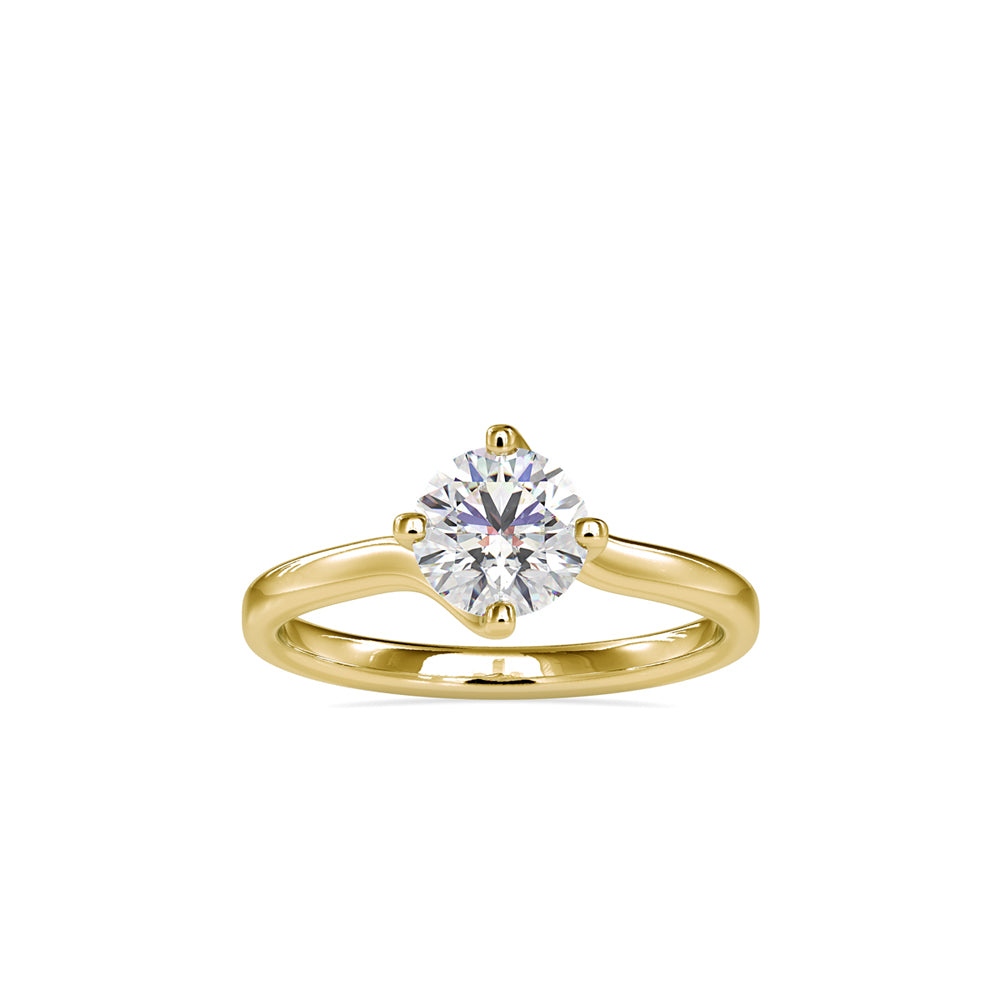 SKU: 0053 (22K) Twisted Shank Solitaire Engagment Ring in Rose Gold.