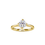 SKU: 0053 (18K) Twisted Shank Solitaire Engagment Ring in Rose Gold.