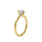 SKU: 0053 (10K) Twisted Shank Solitaire Engagment Ring in Rose Gold.