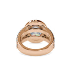 SKU: 0054 (22K) Split Shank Oval Halo Engagment Ring in Rose Gold.