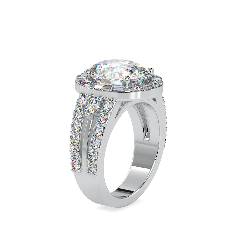 SKU: 0054 (10K) Split Shank Oval Halo Engagment Ring in Rose Gold.