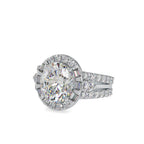 SKU: 0054 (22K) Split Shank Oval Halo Engagment Ring in Rose Gold.