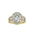 SKU: 0054 (22K) Split Shank Oval Halo Engagment Ring in Rose Gold.