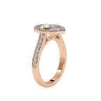 SKU: 0055 (22K) The Pearly Embrace engagment Ring In Rose Gold.