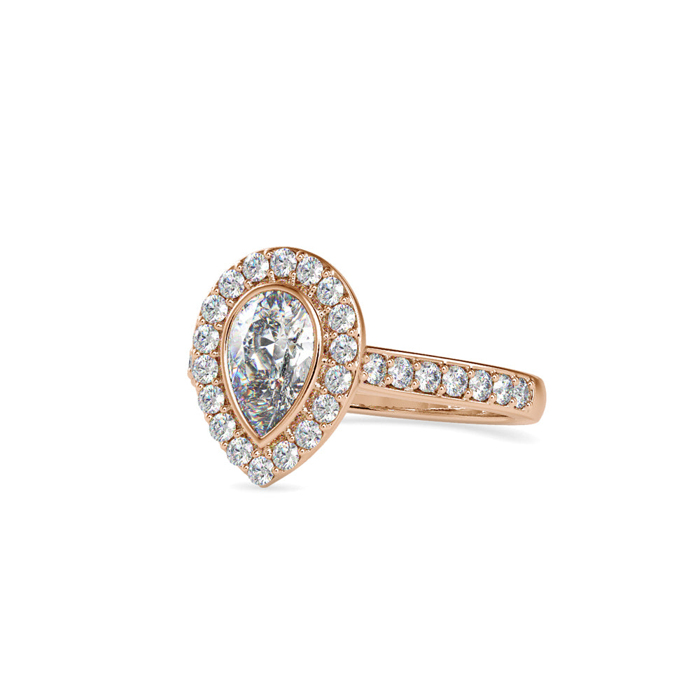SKU: 0055 (10K) The Pearly Embrace engagment Ring In Rose Gold.