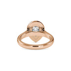 SKU: 0055 (14K) The Pearly Embrace engagment Ring In Rose Gold.
